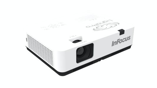 Проектор INFOCUS [IN1059] 3LCD, 4600 lm, WUXGA, 1.262.09, 50000:1, (Full 3D), 16W, 2хHDMI 1.4b, VGA in, CompositeIN, 3,5 mm audio IN, RCAx2 IN, USB-A, VGA out, 3,5 audio OUT, RS232, Mini USB B serv, RJ45, PJLink,3,3 кг