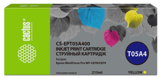 Картридж струйный Cactus CS-EPT05A400 желтый (215мл) для Epson WorkForce Pro WF-C878/C879