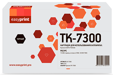 Тонер-картридж EasyPrint LK-7300 для Kyocera ECOSYS P4040dn 20000стр Черный