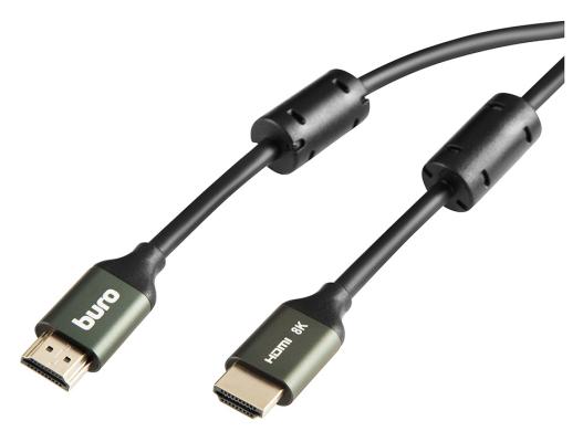 Кабель HDMI 1м Бюрократ BHP-HDMI-2.1-1G круглый черный