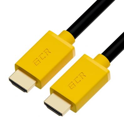 Кабель HDMI 2м Green Connection GCR-HM441-2.0m круглый черный/желтый