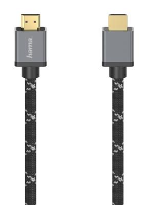 Фото - Кабель HDMI 3м HAMA H-205240 плоский черный/серый кабель doffler wc 4013 hdmi плоский 3м