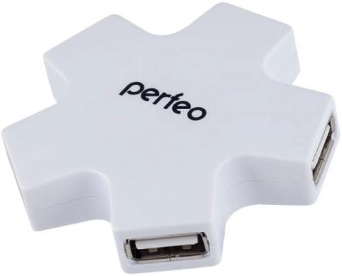 Концентратор USB 2.0 Perfeo PF-HYD-6098H 4 x USB 2.0 белый