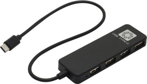 Концентратор USB Type-C 5bites HB24C-210BK 4 x USB 2.0 черный
