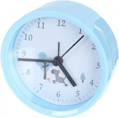 Perfeo Quartz часы-будильник "PF-TC-011", круглые диам. 9,5 см, синие