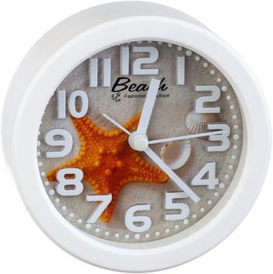 Часы-будильник Perfeo PF-TC-013 белый рисунок звезда