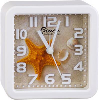 Perfeo Quartz часы-будильник "PF-TC-014", квадратные 10,5*10,5 см, звезда