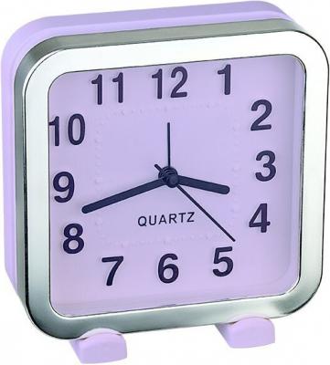Perfeo Quartz часы-будильник "PF-TC-018", квадратные 13*13 см, фиолетовые
