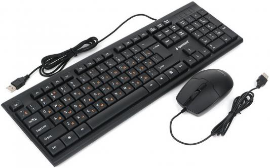 Клавиатура + мышь Gembird KBS-9150 {Проводной комплект, черный, 1,5 м, 104кл, 1000 DPI}