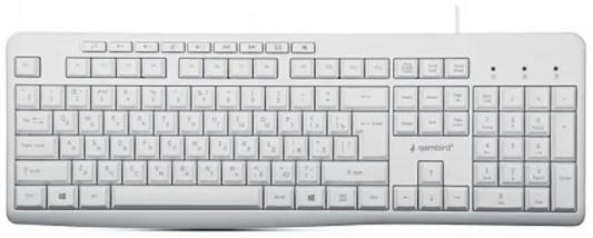 Клавиатура проводная Gembird KB-8430M USB белый