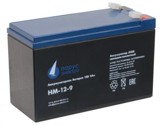 Парус-электро Аккумуляторная батарея для ИБП  HM-12-9 (AGM/12В/9,0Ач/клемма F2)
