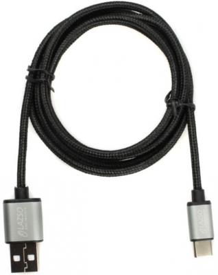 Кабель USB 2.0 USB Type C 1.2м LAZSO WU-206(1.2m) круглый черный