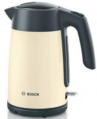 Чайник электрический Bosch TWK7L467 1.7л. 2400Вт бежевый (корпус: нержавеющая сталь)