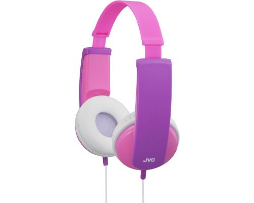 Наушники JVC проводные детские, модель HA-KD5-P-EF, серия KIDS. Цвет: розовый/фиолетовый