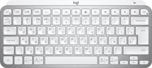Клавиатура беспроводная Logitech MX Keys Mini USB + Bluetooth серый
