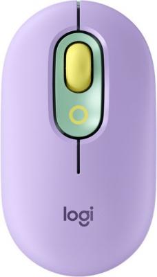Мышь беспроводная Logitech POP Mouse with emoji фиолетовый USB + Bluetooth 910-006547