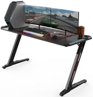 Стол для компьютера (для геймеров) Eureka Z60 c RGB подсветкой, чёрный