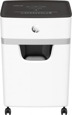 Шредер HP OneShred 10МС белый (секр.P-5) фрагменты 10лист. 20лтр. скрепки скобы пл.карты