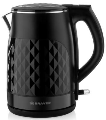 Чайник электрический Brayer 1043BR-BK 2200 Вт чёрный 1.5 л нержавеющая сталь