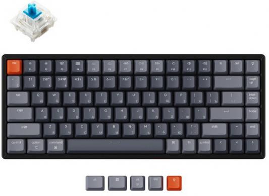 Клавиатура беспроводная Keychron K2C2 Gateron Blue Switch Bluetooth серый