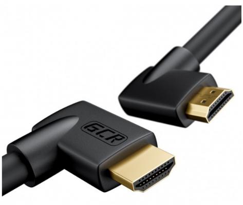 GCR Кабель 2.0m HDMI 2.0, M правый угол /M правый угол, черный, HDR 4:2:2, Ultra HD, 4K 60 fps 60Hz/5K*30Hz, 3D, AUDIO, 18.0 Гбит/с, 28/28 AWG, GCR-52313