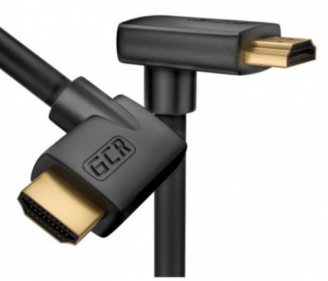 GCR Кабель 2.0m HDMI 2.0, M правый угол /M верхний угол, черный, HDR 4:2:2, Ultra HD, 4K 60 fps 60Hz/5K*30Hz, 3D, AUDIO, 18.0 Гбит/с, 28/28 AWG, GCR-52316