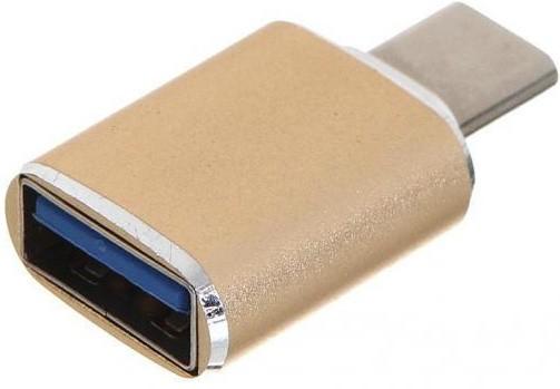 GCR Переходник USB Type C на USB 3.0, M/AF, золотой, GCR-52301