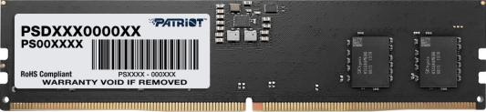 Оперативная память для компьютера 16Gb (1x16Gb) PC5-38400 4800MHz DDR5 DIMM Unbuffered CL40 Patriot Signature Line PSD516G480081