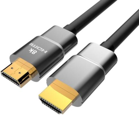 Кабель HDMI 1.5м VCOM Telecom ACG863-1.5M круглый черный серый