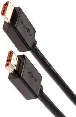 Кабель HDMI 5м VCOM Telecom TCG215F-5M круглый черный