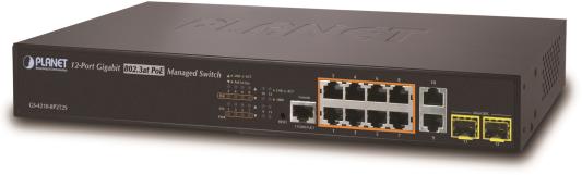 PLANET IPv4/IPv6, 8-Port Managed 802.3at POE+ Gigabit Ethernet Switch + 2-Port 10/100/1000Mbps RJ45 + 2-Port 100/1000X SFP (240W)