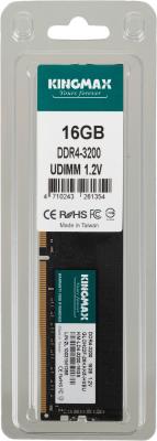 Оперативная память для компьютера 16Gb (1x16Gb) PC4-25600 3200MHz DDR4 DIMM CL22 KingMax KM-LD4-3200-16GS KM-LD4-3200-16GS