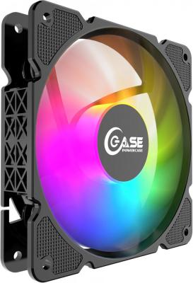 Powercase Вентилятор (M3LED) 5 color LED 120x120x25mm (100шт./кор, 3pin + Molex, 1150±10% об/мин) Bulk