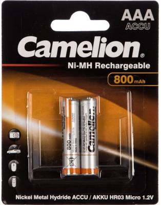Camelion   AAA- 800mAh Ni-Mh BL-2 (NH-AAA800BP2, аккумулятор,1.2В)  (2 шт. в уп-ке)