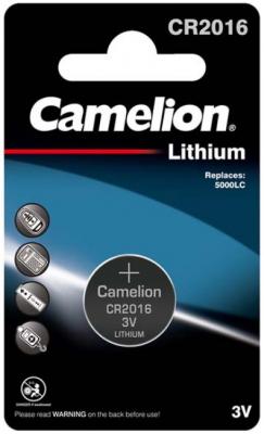 Camelion CR2016 BL-1 (CR2016-BP1, батарейка литиевая,3V) (1 шт. в уп-ке)