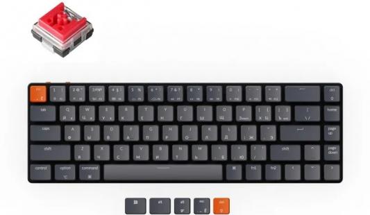 Клавиатура беспроводная Keychron K7 Bluetooth черный серый K7E1Z Red Switch