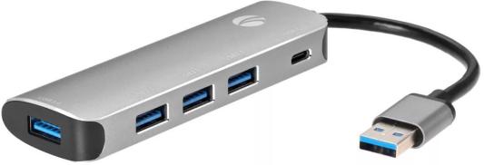 Адаптер концентратор USB 3.1 Type-A --> 4 USB3.0 Alum Shell  HUB+ PD, VCOM <CU4383A>
