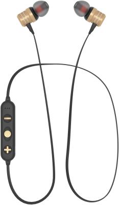 Наушники Bluetooth вакуумные с шейным шнурком More choice BG20 (Gold)
