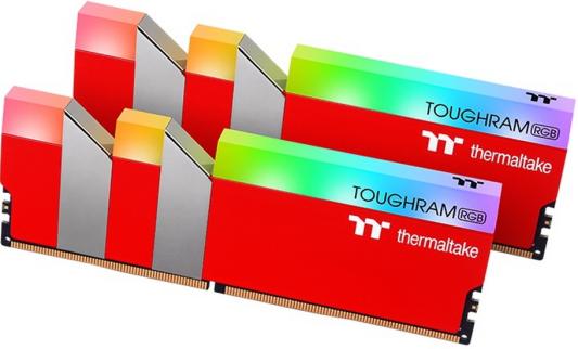 Оперативная память для компьютера 16Gb (2x8Gb) PC4-28800 3600MHz DDR4 DIMM CL18 Thermaltake TOUGHRAM RGB RG25D408GX2-3600C18A