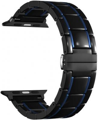 Керамический ремешок для Apple Watch 42/44 mm LYAMBDA LIBERTAS DS-APG-06-44-BD Black/Dark Blue