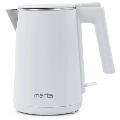 Чайник электрический Marta MT-4591 1200 Вт белый 1 л металл/пластик