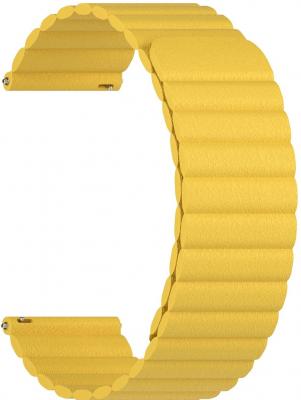 Универсальный кожаный ремешок для часов 22 mm LYAMBDA POLLUX DSP-15-22-YL Yellow