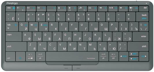 Клавиатура беспроводная Prestigio Click&Touch 2 Bluetooth серый