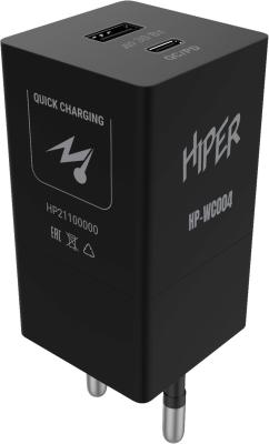 HIPER СЗУ 30 Вт, QC/PD, TYPE-C + USB A, черный (HP-WC004)
