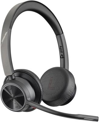 Гарнитура беспроводная/ VOYAGER 4320 UC,V4320 (COMPUTER & MOBILE) USB-A, STEREO BLUETOOTH HEADSET, WITHOUT CHARGE STAND, WORLDWIDE