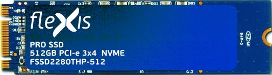 Твердотельный накопитель 512GB M.2 2280 PCIe, NVME, TLC, серия PRO, Flexis