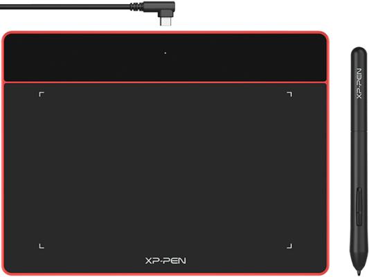 Графический планшет XPPen Deco Fun S USB красный