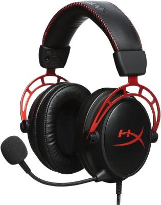 Наушники с микрофоном HyperX Cloud Alpha черный/красный 1.3м мониторные оголовье (4P5L1AX#ARL)