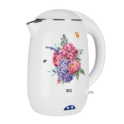 Чайник электрический BQ KT1702P WHITE FLOWERS 2200 Вт белый 1.8 л пластик