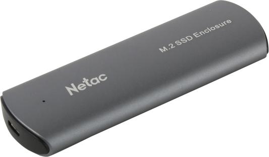 Внешний корпус NETAC WH31 <NT07WH31-32CA> для SSD M.2 SATA/NVMe -> USB3.2 Gen2 Алюминий-пластик